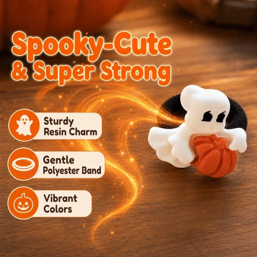 5pairs Elastic Girls Hair Ropes Durable Hair Styling Rubber Bands Halloween Hair Ties Fresh Outdoor