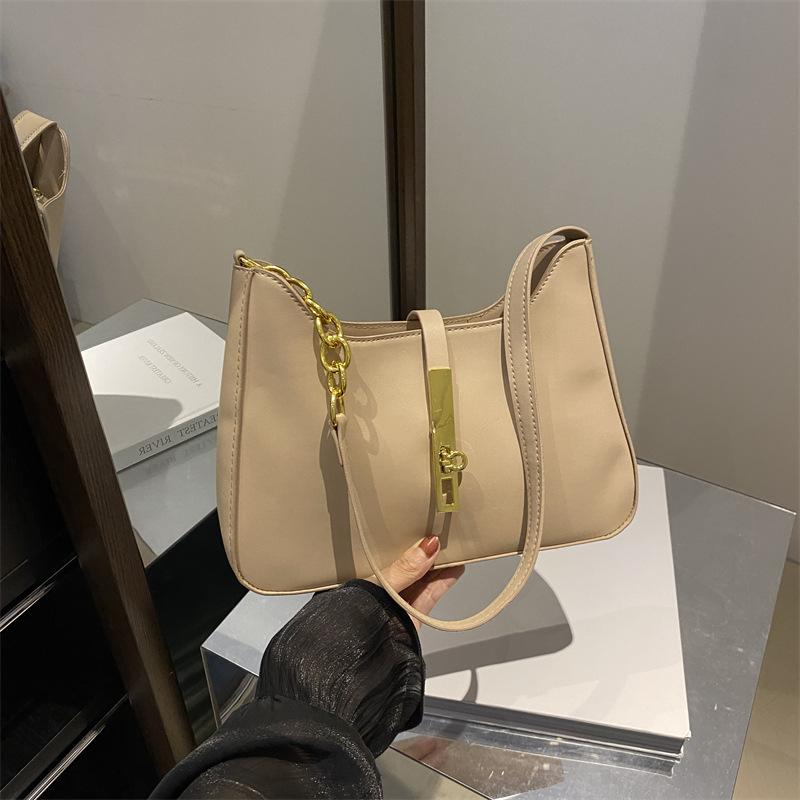 Schicke französische Stil Kunstleder Umhängetasche 2026 Neue Mode Damen Achseltasche
