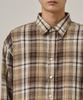 ANALOG MOOD Flannel Semi-Check Shirt (Brown)
