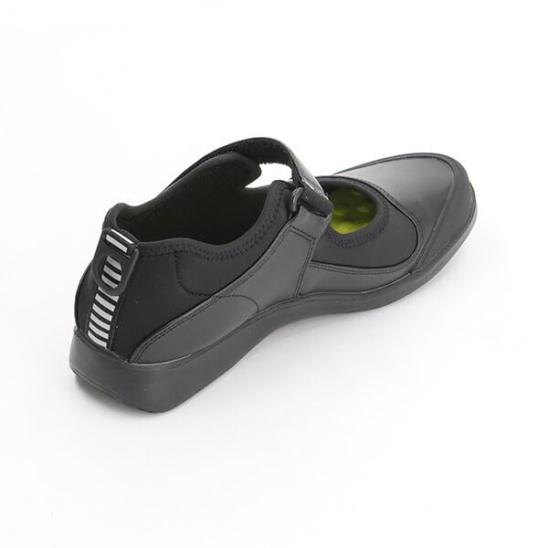 Achilles Sorbo Women's CUD 0840 Black Walking Shoes, Four Two Three Designs, Lightweight and Comfortable, Size 23.0 cm