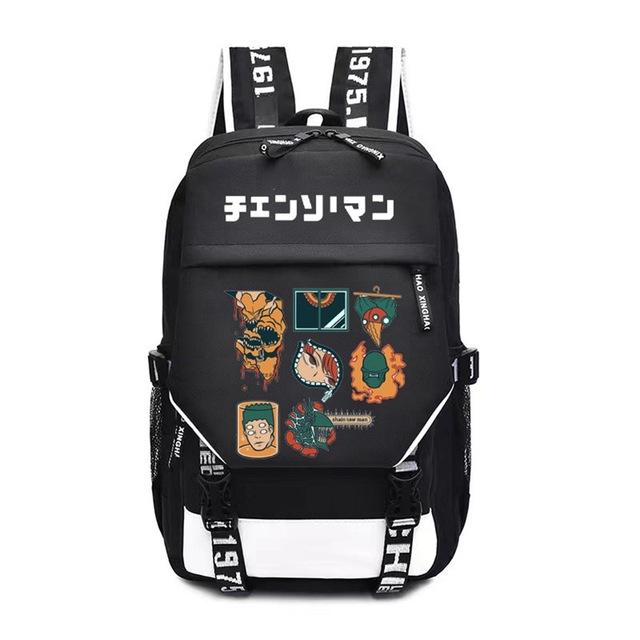 Animation, Chainsaw Man, Sac à dos, Sac de voyage d'extérieur, Cartable étudiant grande capacité.