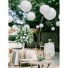 12pcs Chinese Round Paper Lanterns for Wedding Party Decoration White Japanese Hanging Lampshades New Year Decoration