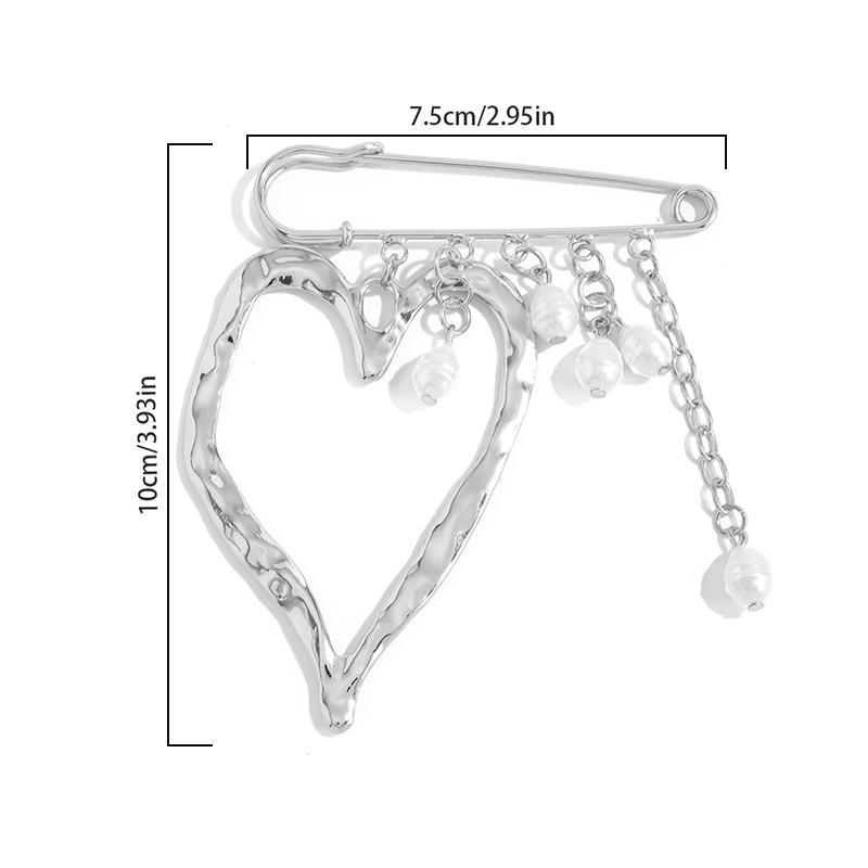 1 pièce Luxe discret Multi-fonctionnel Cadeaux Ensemble Alliage Gland Perlé Broche Gland Léger Boucle Fixe Exquise Élégance