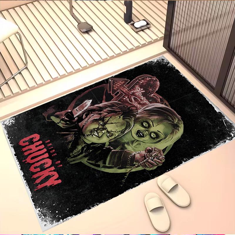 Bride of Chucky Print Rug, Washable Floor Carpet, For Entryway Dorm Laundry Room Office Study, Home Decor Birthday Christmas Gift