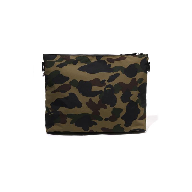 A Bathing Ape Camouflage Pattern Fashion Simple Fabric Crossbody Bag Men bags Green Yellow 0ZXBGM003901P