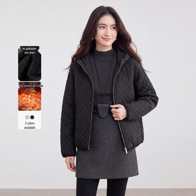 HSTYLE Women's Hooded Quilted Padded Jacket