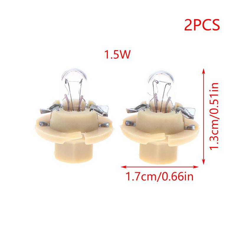 2Pcs T5 Bulb Lamps For Car Dashboards Instrument 12V 1.2W 1.5W 2W Black/Green/Yellow Base Instrument Indicator Bulbs
