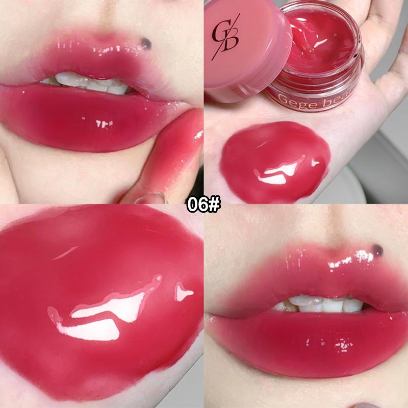 

Желе Консерви для губ Глазур Дзеркало Вода Світло Джем Крижано-прозорий Блиск для губ Зволоження Пухкі Гудіння Товсті губи Медовий крем Макіяж 6#