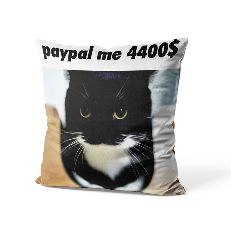 Aertemisi 18'' x 18'' Unico Uni Funny Cat Meme Square Throw Pillow Cushion Covers Cases Pillowcases for Sofa 45cm x 45cm
