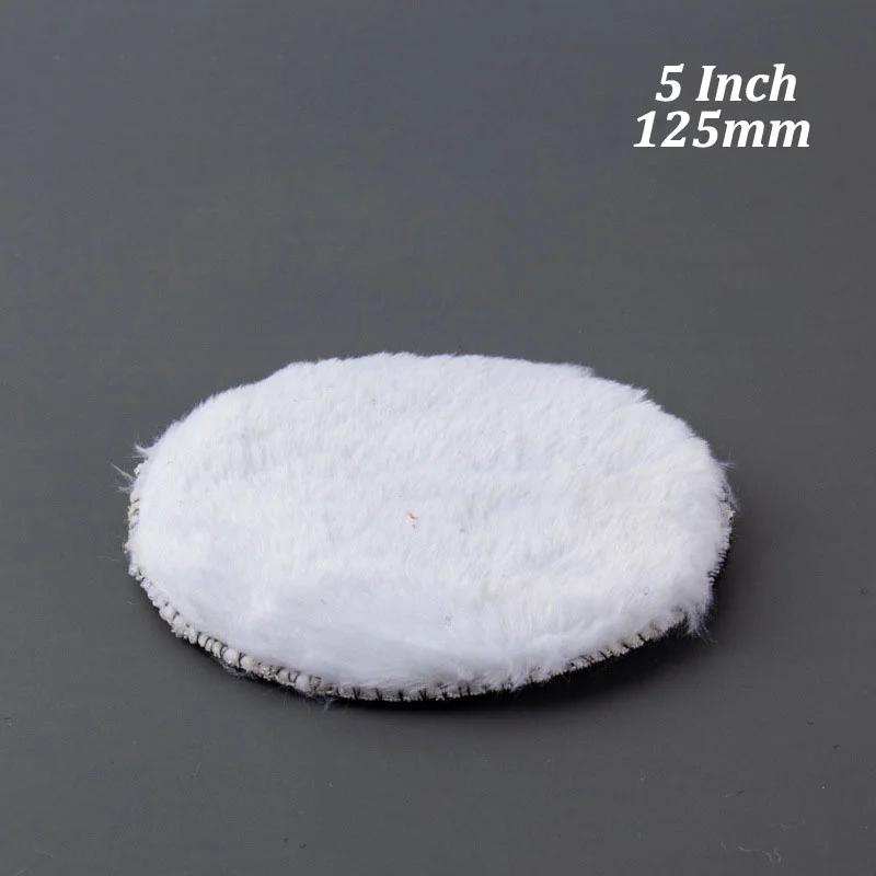 3/4/5/6/7Inch Soft Car Polishing Pad Round Imitated Wool Car Body Waxing Polisher Discs Pad Soft Wool Maintenance Cleaning Tool