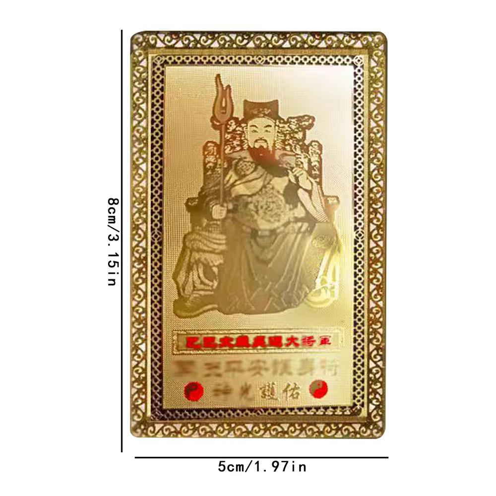 2025 Tai Sui Amulet Card Traditional Chinese Feng Shui Copper Blessing Exorcism Protection Prayer Gold Card Exorcism Protection