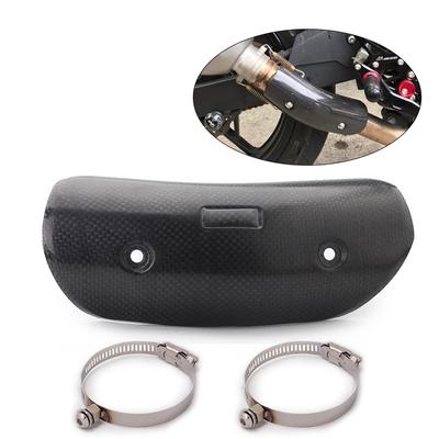 Motorrad-Auspuffschalldämpfer Mittelanschluss Verbindungsrohr Carbon Fiber Protector Hitzeschild Abdeckung Schutz für Z900 Z750 Z250