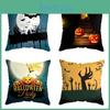 Kissenbezug mit Halloween-Motiv aus superweichem Kurzflor-Veloursmaterial
