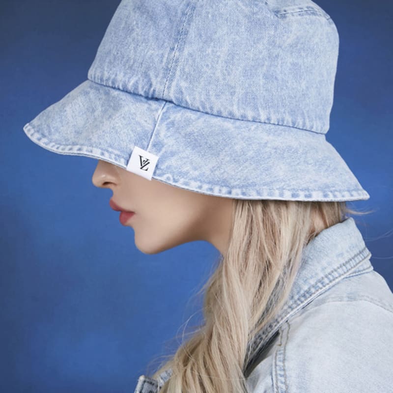 

VARZAR Джинсовая панама с эффектом потертости Светлый индиго FREE