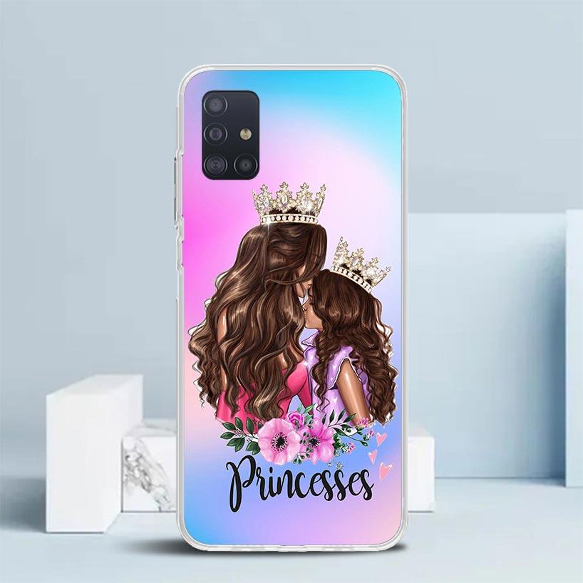 Woman Fashion Girl Super Mom Baby Soft Cover for Samsung Galaxy A12 A22 A32 A52 A72 A02S Phone Case Note 20 Ultra 10 S10 Plus A5