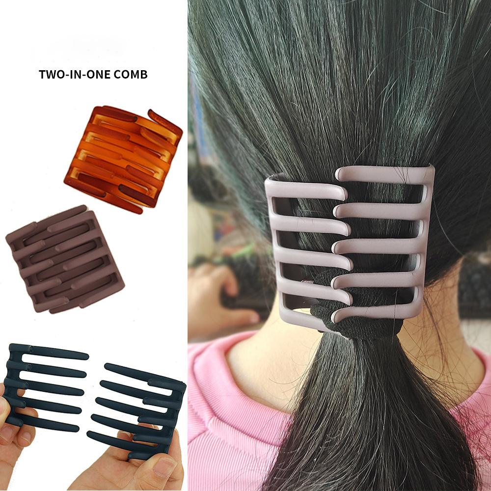 Stretch Hair Clip Double Side Women Hair Comb Ponytail Mohawk Bun Maker Accessories Easy Thick Curly Hair Styling Tool Hair Claw