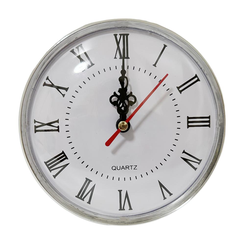 130MM Quarzwerk Runde Uhrenkopf-Einlage Römische Ziffern Handwerksuhr Nachttisch Antike Uhr Schreibtischdekoration Tisch DIY Teile