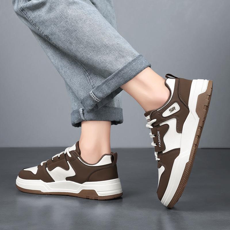Men's 2024 Winter Trendy White Korean Style Versatile Casual Board Shoes for Teenagers and Men