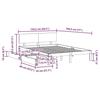 VidaXL Cadre de lit avec tiroirs blanc 140x190 cm bois de pin massif, sommier, cadre de lit double, cadre de lit en bois 3301977