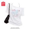 MINISO Women's Irregular Off-Shoulder Short Sleeve Top