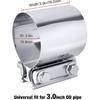 4/8pcs 3 Inch Butt Joint Exhaust Band Clamp Muffler Sleeve Coupler Stainless Steel