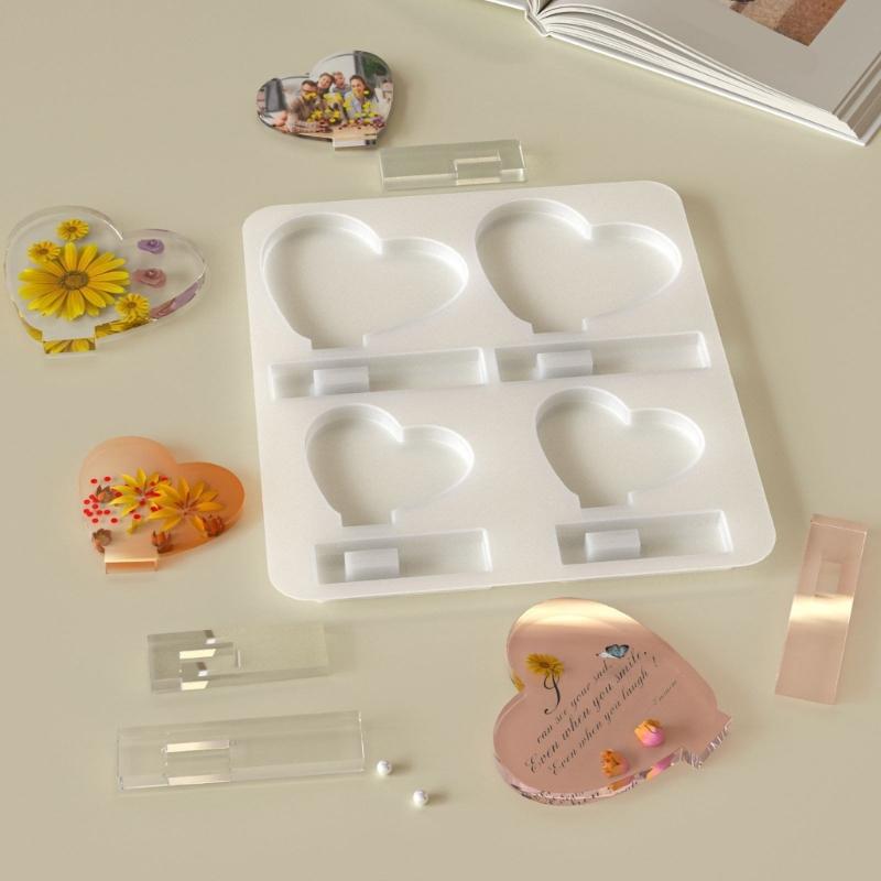 Reusable Heart Shape Silicone Mould For Quick Demolding And Craft Efficiency