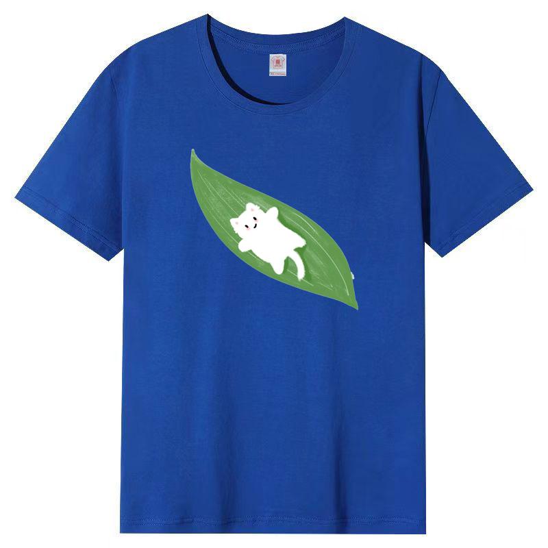 Damen Sommer Beliebtes Kurzarm-T-Shirt Baumwolle Atmungsaktiv Lockeres Oberteil Bedrucktes T-Shirt Lässig