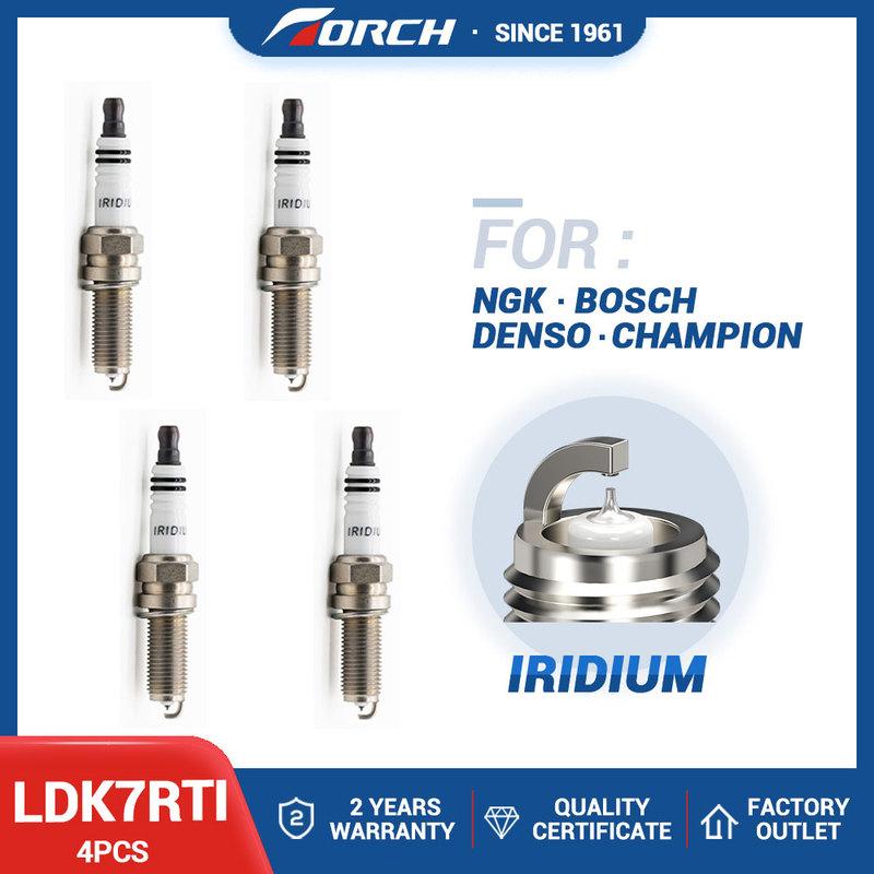 4PCS Iridium Spark Plugs TORCH LDK7RTI Replace for ZXU22HPR8 SXU22HDR8 for 01651391 for YR6NPP332 for LKR7B9 for YR7MPP33