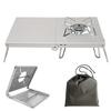 USK STORE SOTO ST-340 ST-310 Heat-Shielding Table, Foldable, Lightweight, Compact, with Storage Bag (Silver)