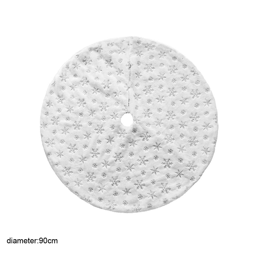 

Christmas Tree Skirt, 1pcs Christmas Tree Mat Plush Faux Fur Xmas Tree Skirt Base Cover for Home Christmas New Year Ornaments 90 or 122cm