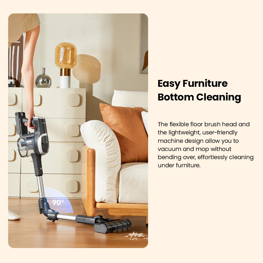 JIMMY JV9 Pro Aqua Cordless Vacuum - 160AW Suction 45Min Runtime HEPA Filter Wet Mopping 4 Modes LED Display