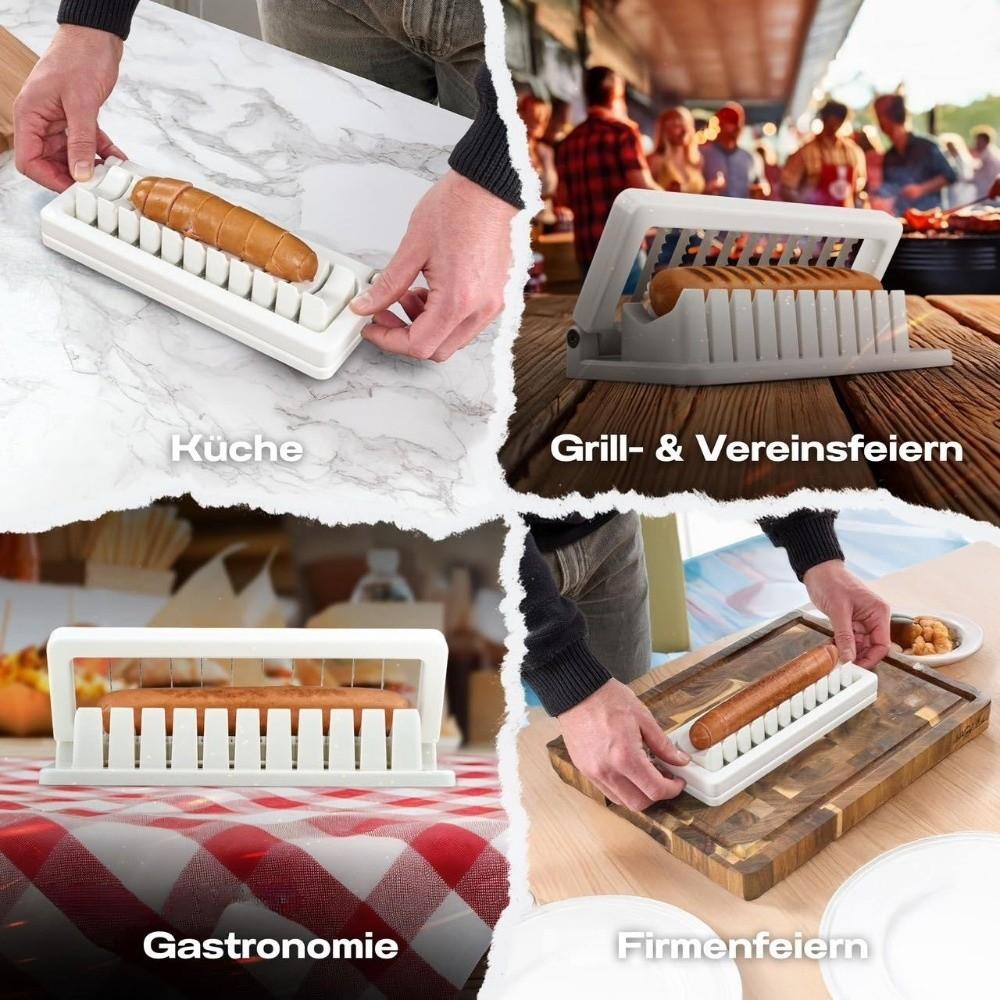 Luxusní kráječ na klobásy Precision Mesh kráječ na zeleninu Kráječ na hot dogy BBQ