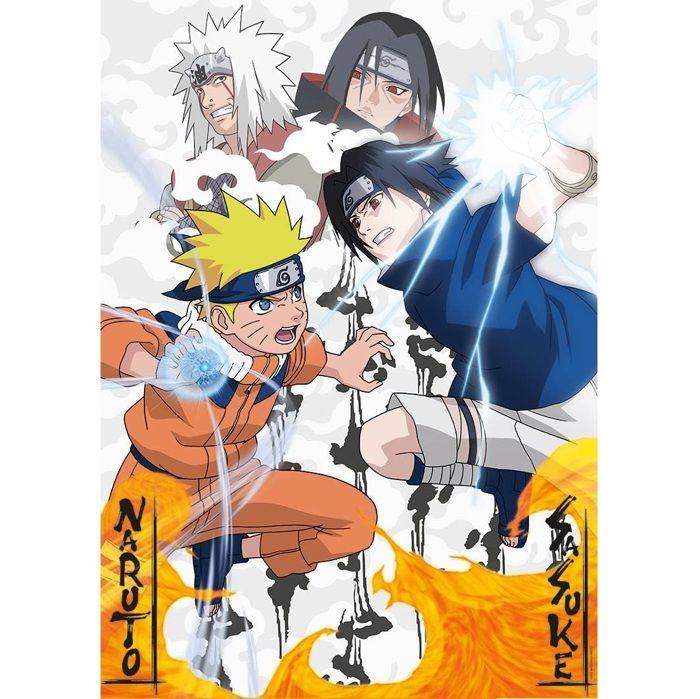 Puzzle 1000 Pièces - Nathan - Naruto Vs Sasuke - Blanc - Adulte - 70 X 50 Cm