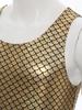 Men Sleeveless Fish Scales Print Bodysuit Sea King Sea God Halloween Cosplay Arm Sleeves Costume