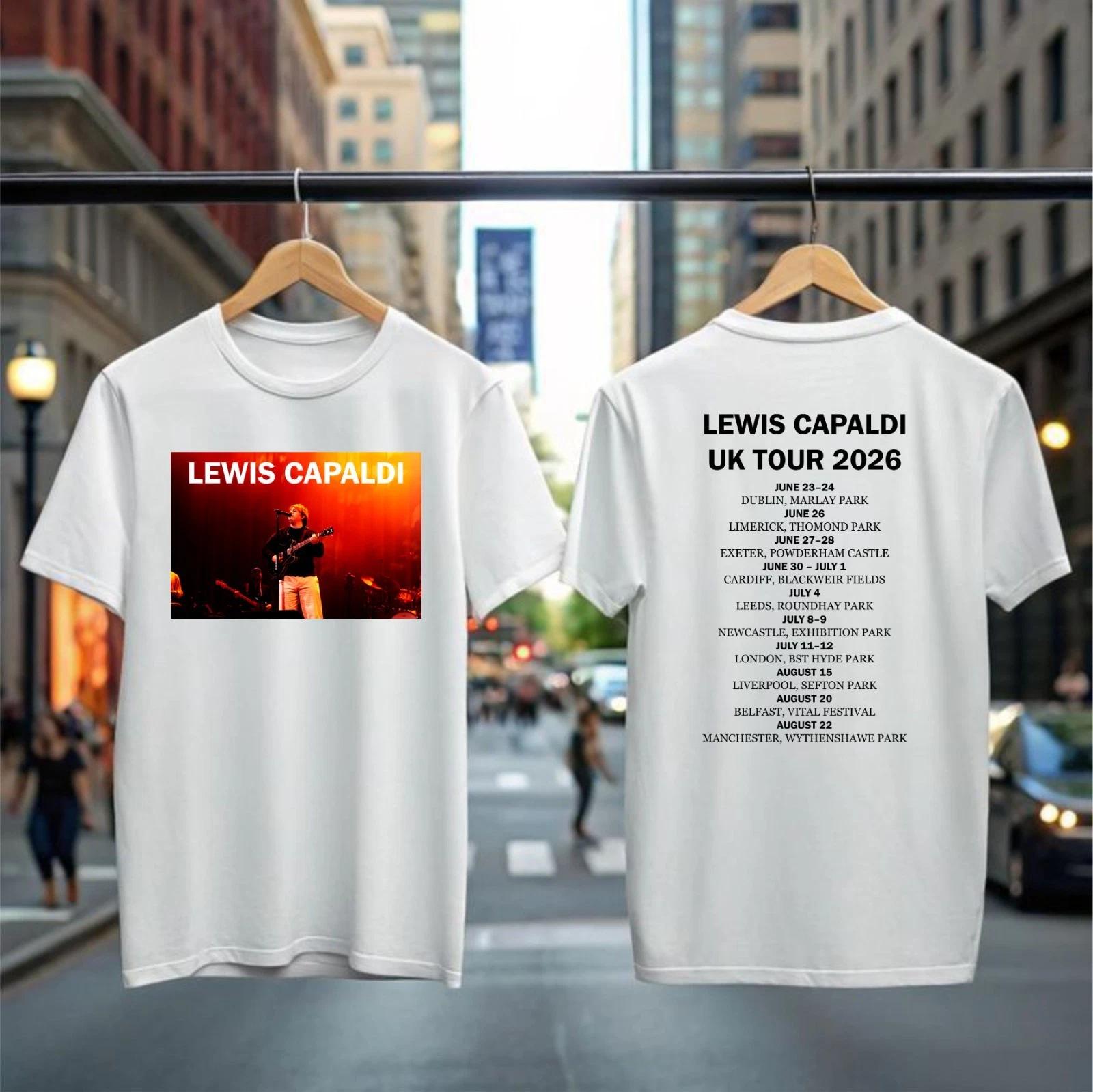 Lewis Capaldi 2026 World Tour T- Shirt Unisex Concert Fan Merch Top Band Gifts XL