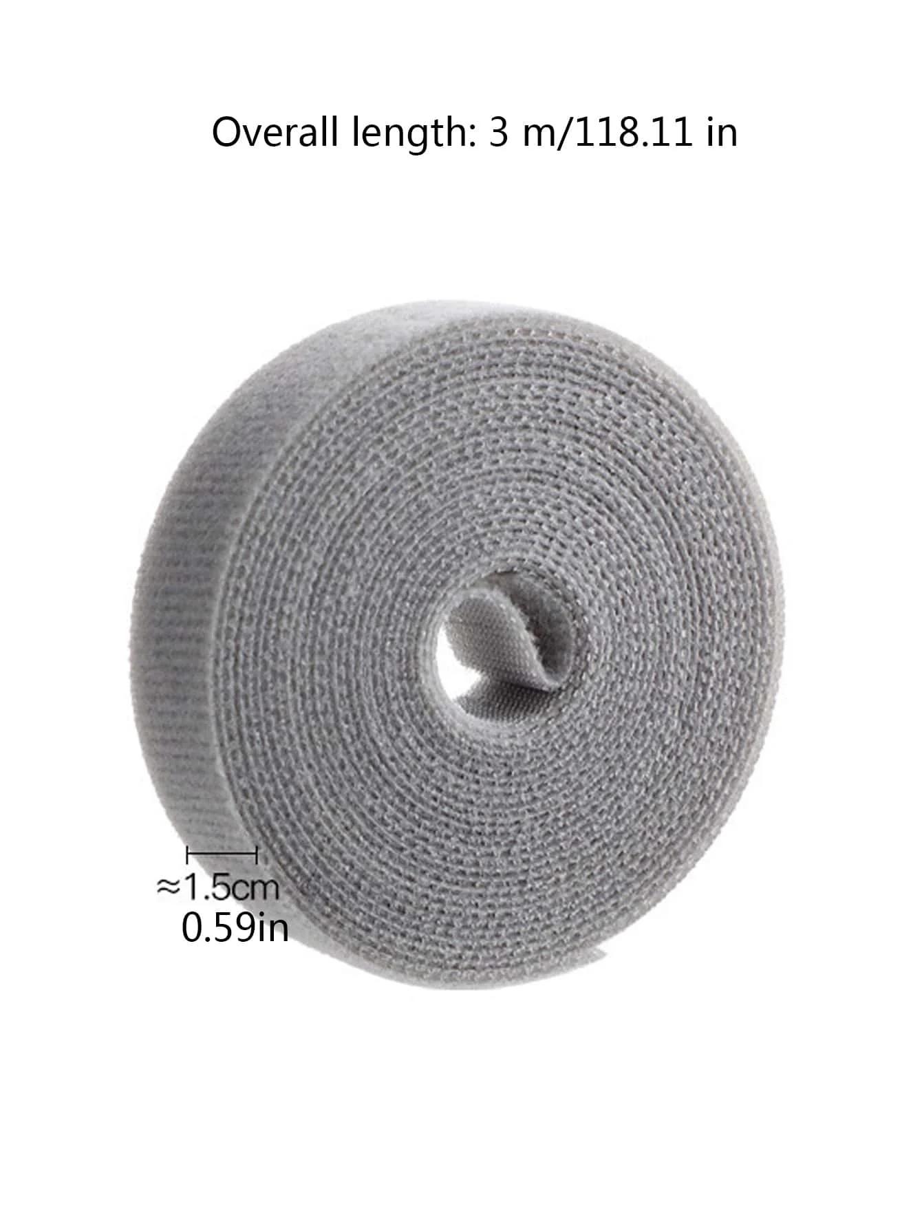 

Cable trimmer cable tie, hand torn Velcro data cable storage and organization, charging headphone cable fixing cable tie сірий колір