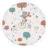 Children Cartoon Round Carpet Animal Puzzle Game Baby Crawl Mat Playful Soft Rug Room Decor