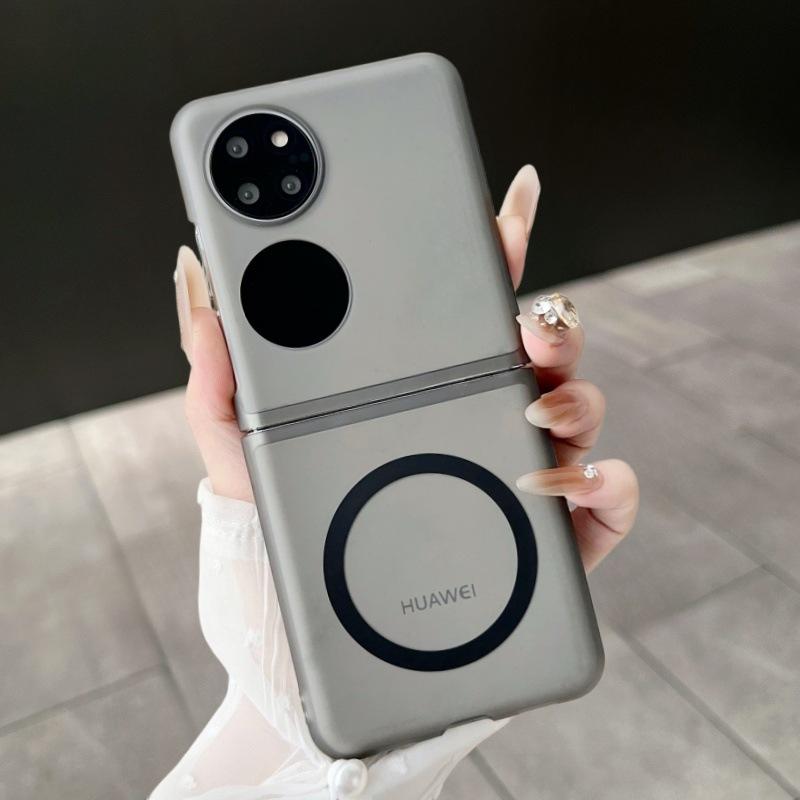 Applicable To Huawei Pocket 1/S Mobile Phone Case New Magnetic Suction Hard Case Ultra-thin Transparent Simple Anti-drop  Case Female