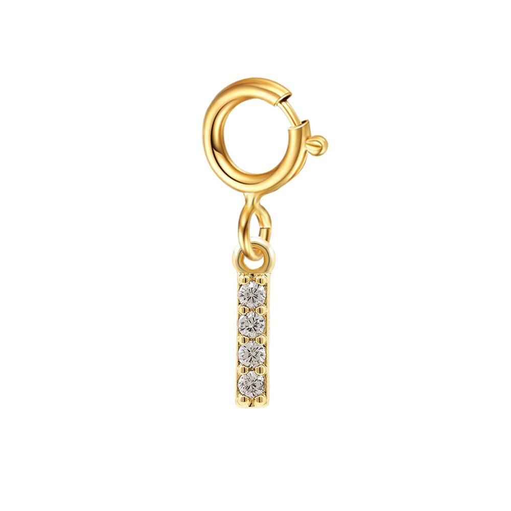 Alphabet Anfangsbuchstabe Anhänger Zirkonia Buchstabenanhänger für Zirkon Herstellung Halskette Ohrring Zirkonia Schlüsselanhänger DIY Zubehör