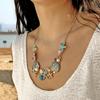 Boho Glänzender Seestern Muschel Koralle Perle Anhänger Halskette Für Frauen Kristall Zirkon Strand Emaille Schlüsselbein Choker Charm Schmuck Geschenk