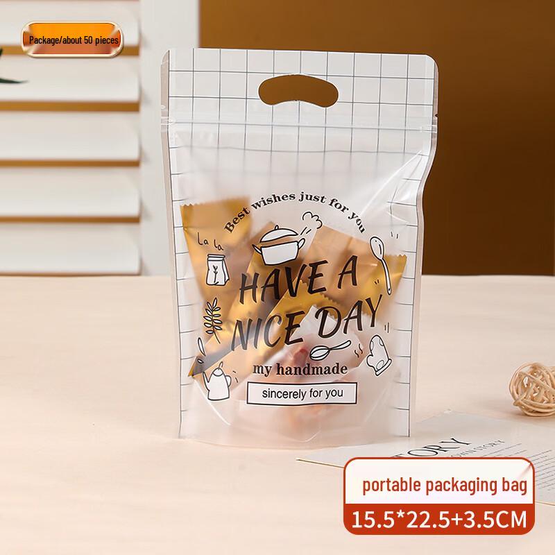 

Cartoon Self-Sealing Food Packaging Bags, 50-Pack