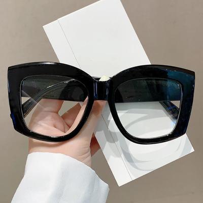 Oversized Square Eyeglasses Frames Vintage Women Eyewear Trendy Fashion Designer Spectacles UV400 Protection