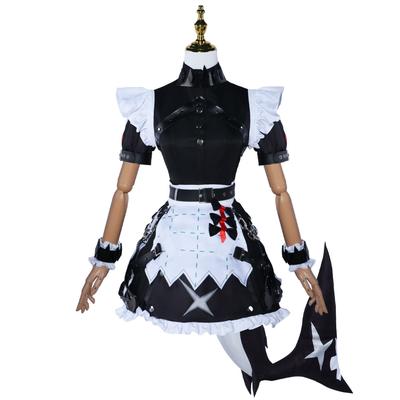 Kostium Cosplay Ellen Joe Gra Zenless Zone Zero Peruka Cosplay Victoria Housekeeping Kobiety Urocza Sukienka Lokajki Ogon Cosplay Ellen Joe