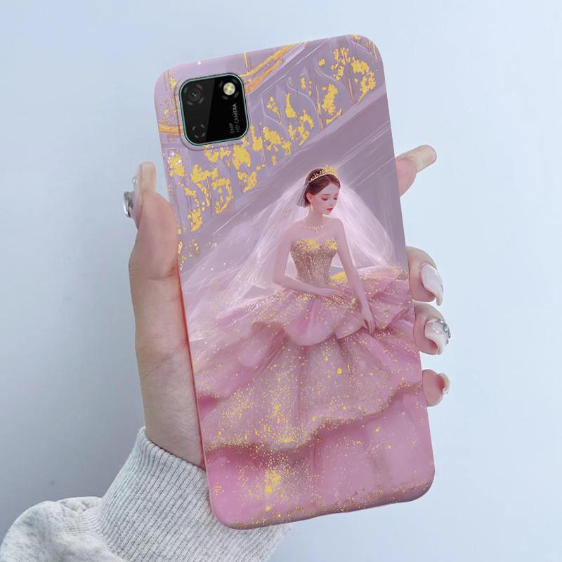 For Huawei Y5p Phone Case DRA-LX9 Butterfly Flower Girl Design Soft Silicone TPU Back Housing for Honor 9S HuaweiY5p Y 5p Covers
