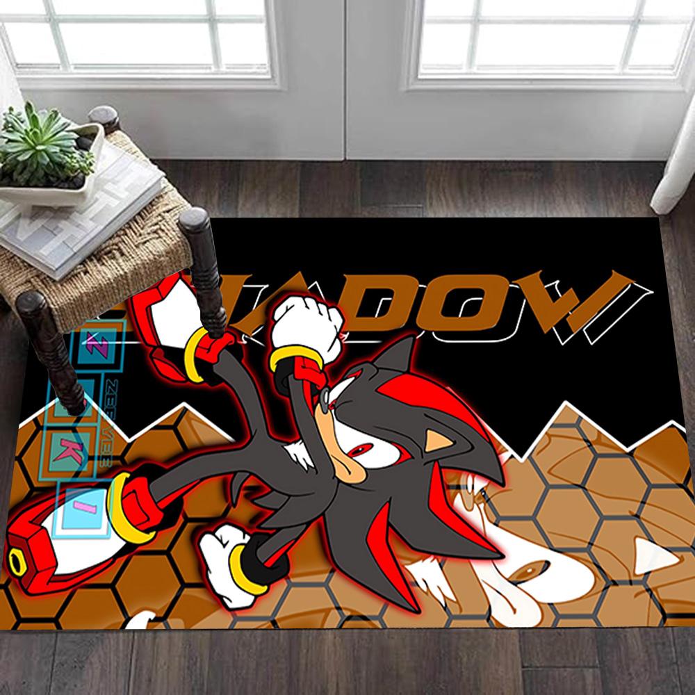 Shadow The Hedgehog Art Print Decoration,Carpet,Living Room,Bedroom, Non-slip,Square rug