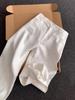 CHAO D-Free Stylish White Scimitar Linen Wide-Leg Pants