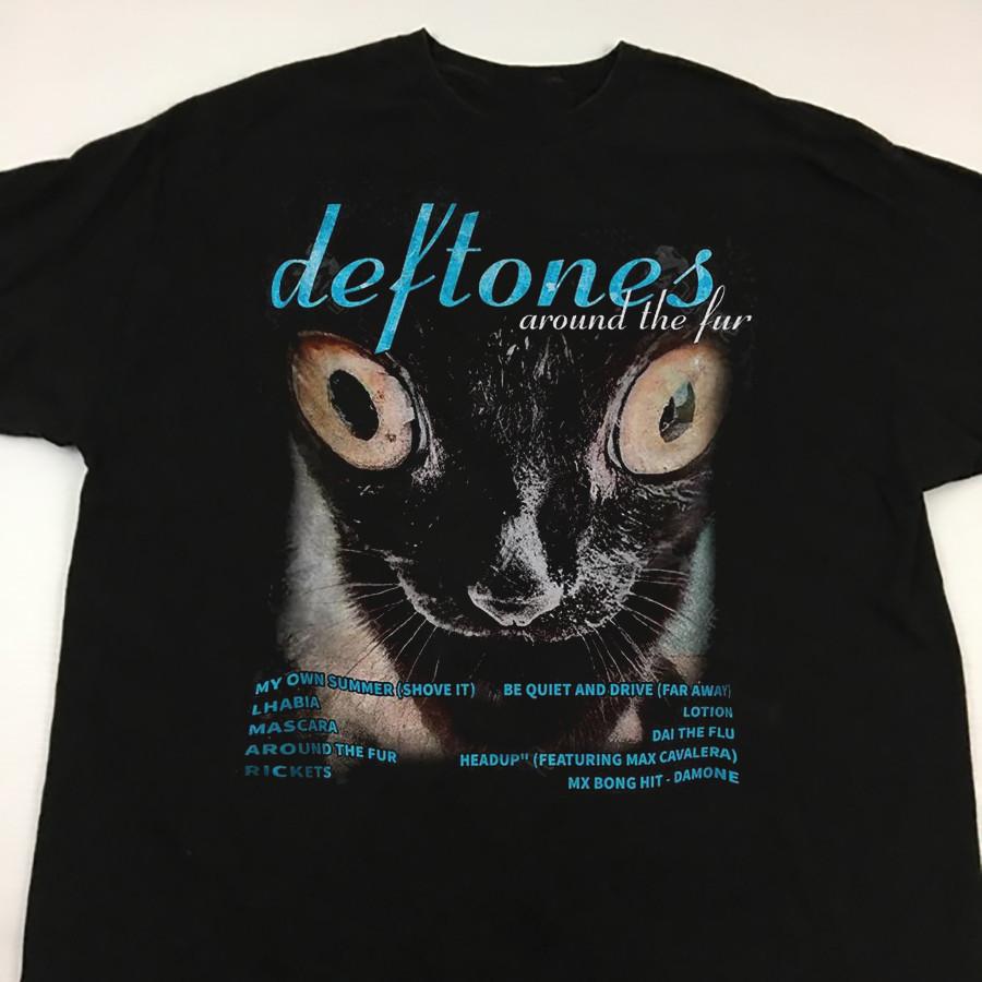 Around The Fur Cat Deftones Shirt 90S Gift Funny Black S-2345XL Unisex T-Shirt S