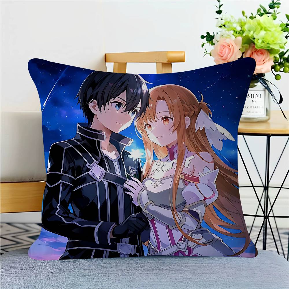 

Аниме Sword Art Online Наволочка Мультяшный Подарок Наволочка для Подушки Декор для Спальни Дома Дивана Кресла Сиденья Наволочка 16x16Inch