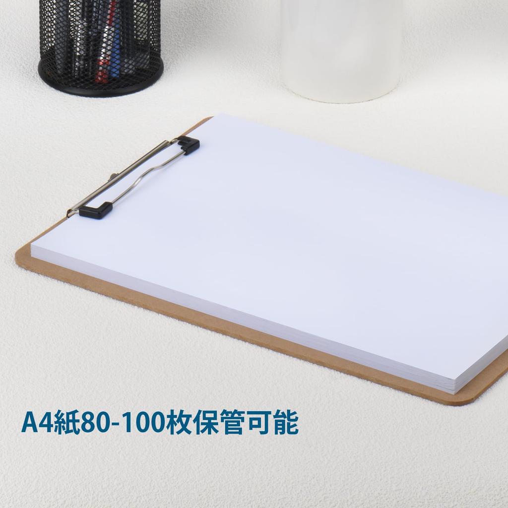 ZCZN A4 Slim File Wooden Pack of 10 Clipboard, Vertical, Binder, Clip, Hardboard,