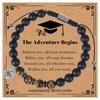 Creative Natural Stone Compass Bracelet Tiger Eye Stone Black Magnet Bead Bracelet Weaving Graduation Season Gift